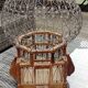 50' Vintage Metal and Wood Bird Cage