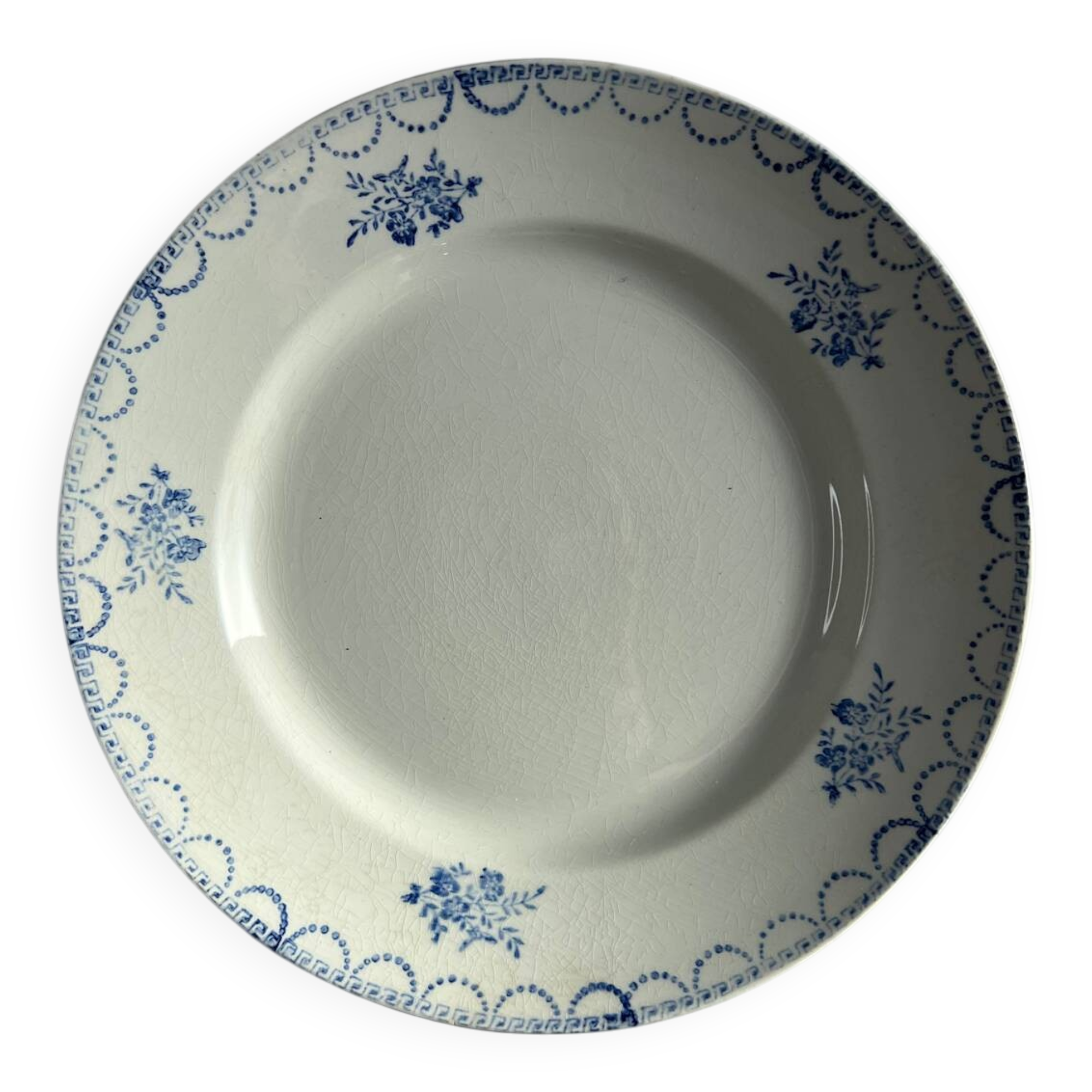 Saint-Amand plate with floral decoration