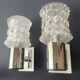 Pair of vintage Italian chrome wall lights by Targetti 1970
