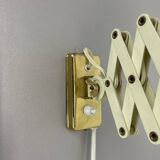 Original scissors wall light brass and metal by SIS Leuchten, Germany 1950s
