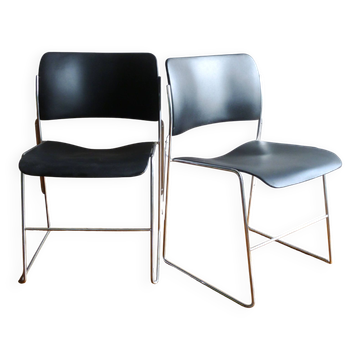 Pair of GF 40/4 chairs, design David Rowland, 1970s