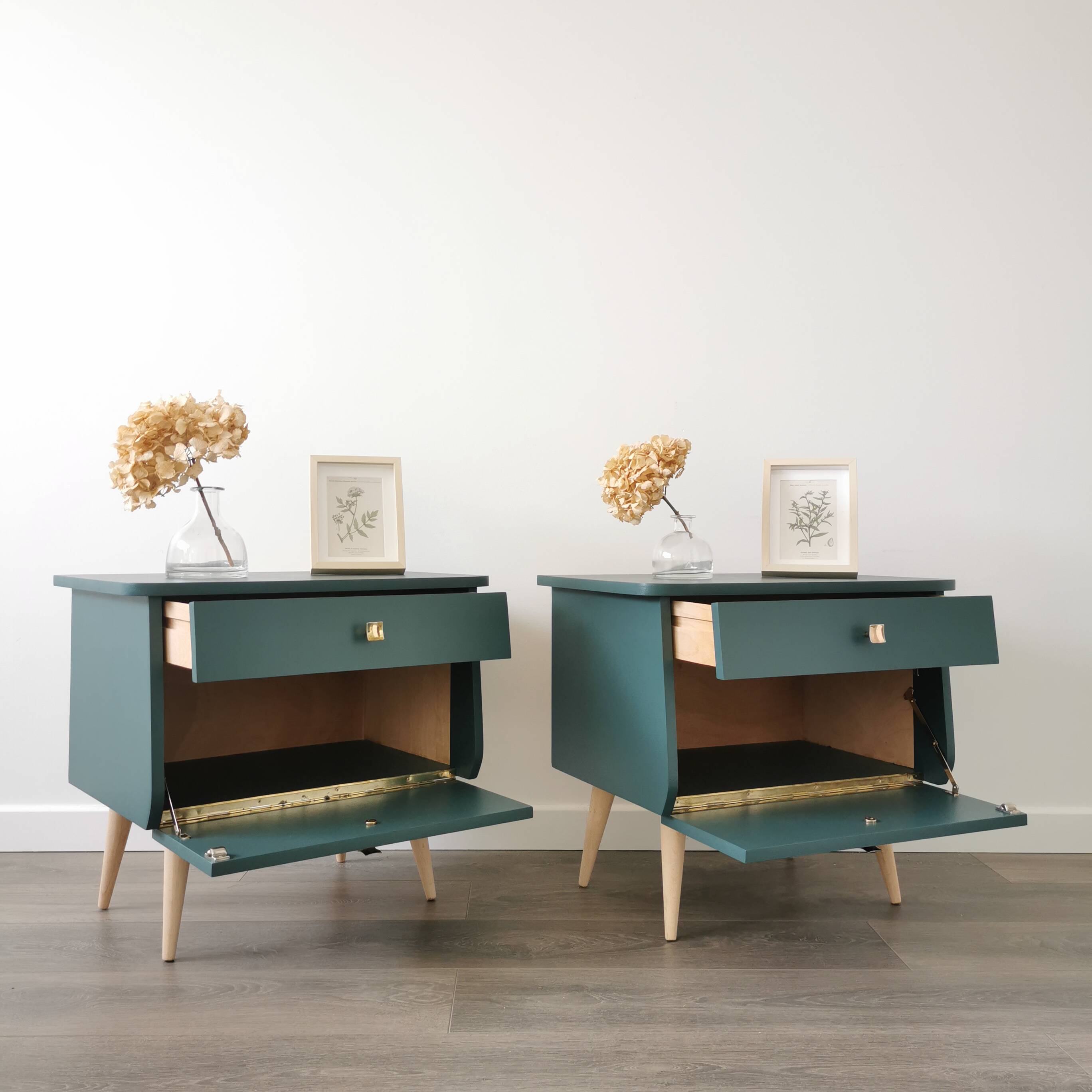 Pair of vintage bedside tables