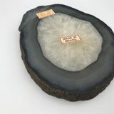 Cendrier empty pocket in brazil's bluish agathe geode