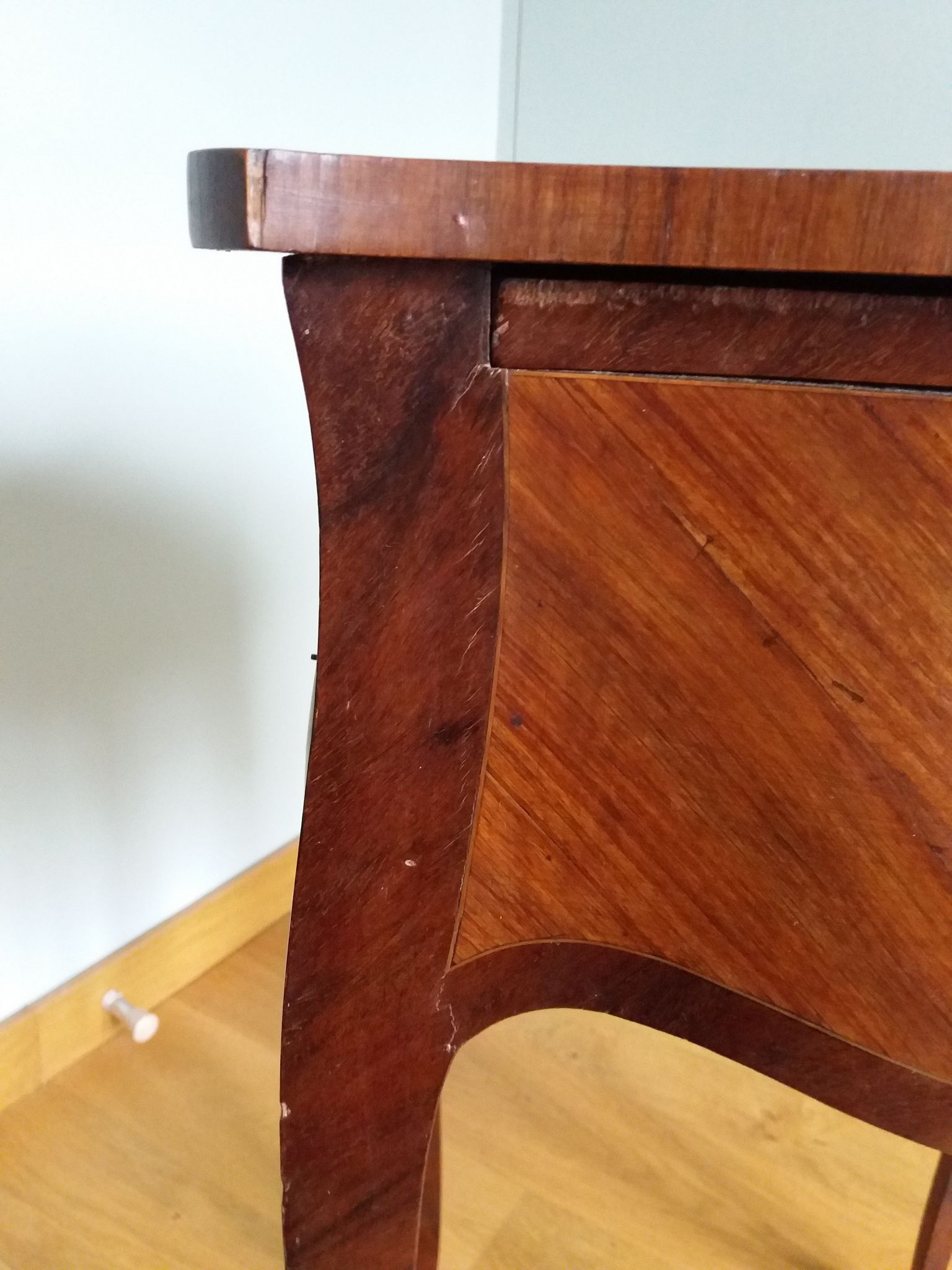 Nightstand with writing desk in Louis XV style.
