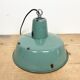 Industrial petrol enamel pendant lamp, 1960s