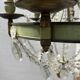 Empire style chandelier with tassels and patinated sheet metal, 20th century