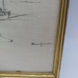 René-le saëc ink drawing.