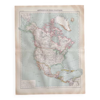 Old map of North America