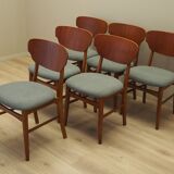 Set of six teak chairs, Danish design, 1970s, production: Denmark