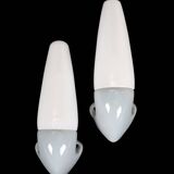 Set of 2 IFÖ “6035” / Stig Carlsson ceramic / glass wall lamps / mid-century modern design