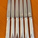 Christofle Atlantide, 6 table knives 24.5 cm very good condition