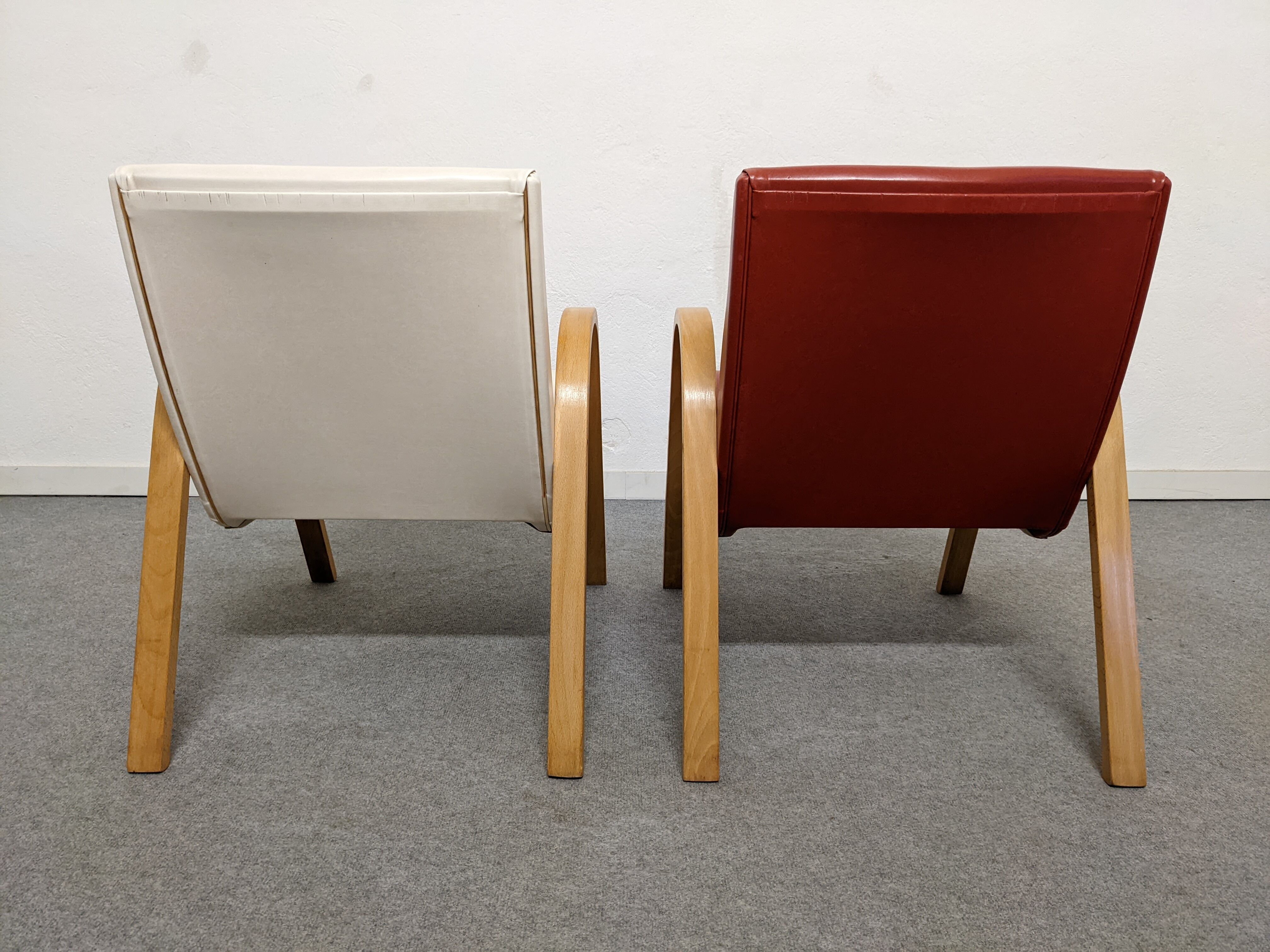 Pair of Bow Wood armchairs from the 50s/60s by Steiner