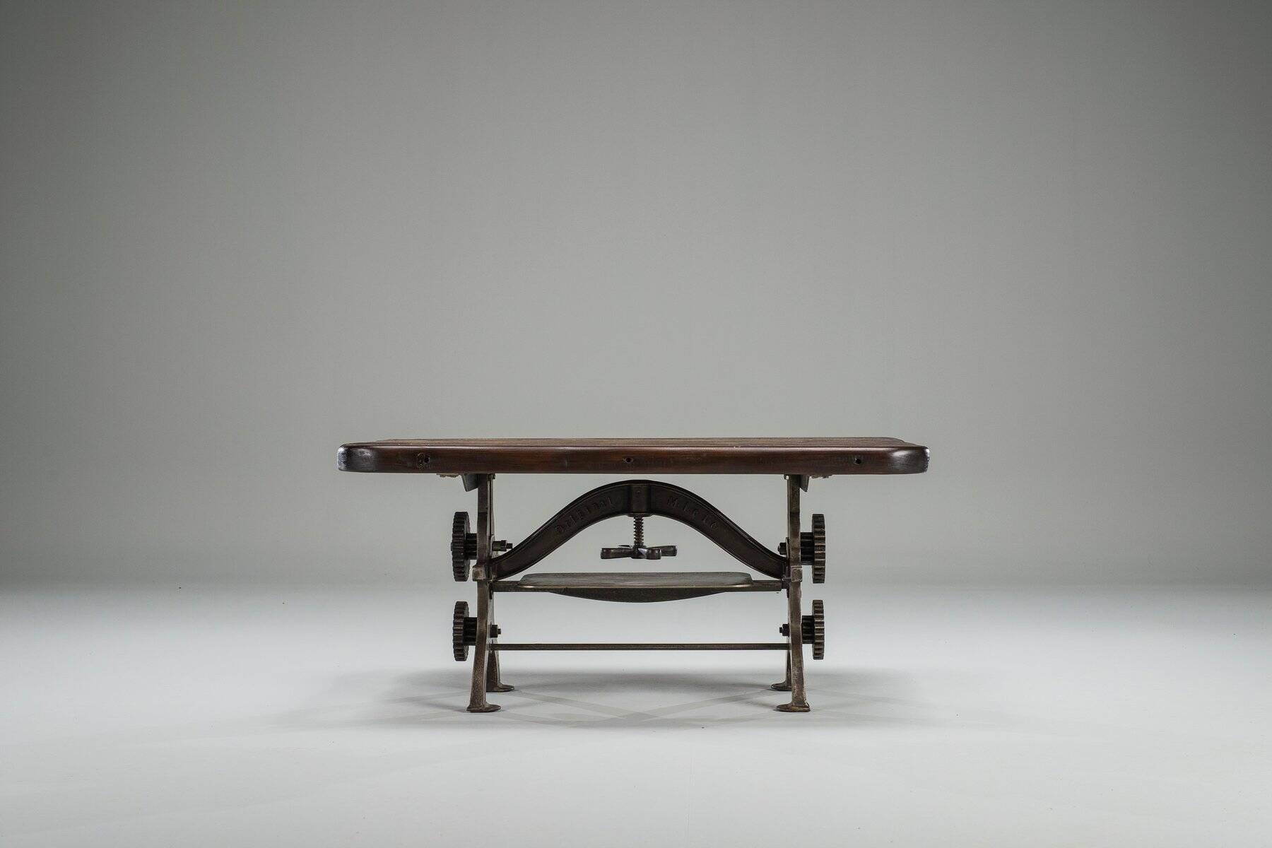 Vintage industrial gear coffee table, 1950s