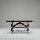 Table basse industrielle vintage, années 1950