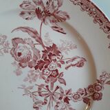 Plate duo in Sarreguemines earthenware - fontanges model