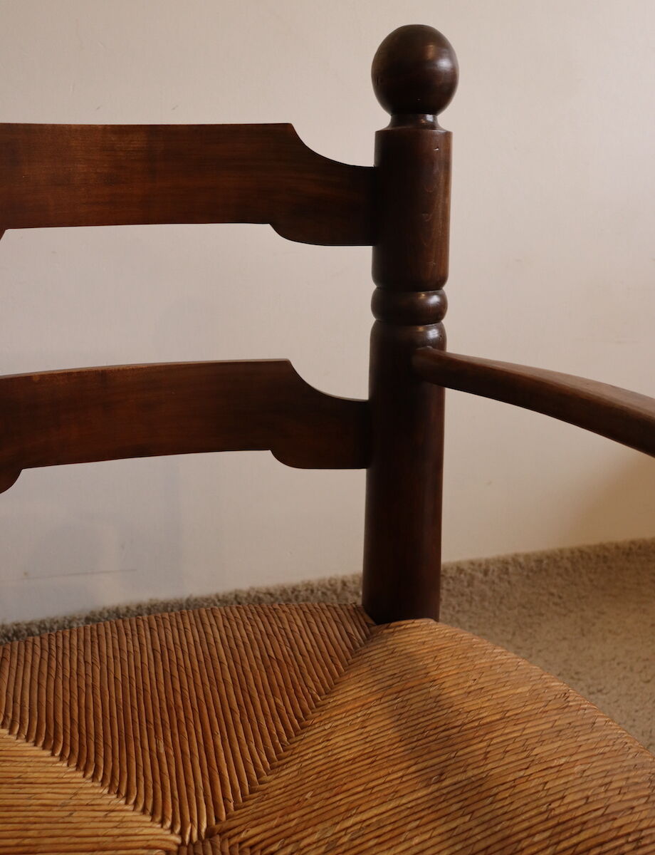 Low fireplace armchair