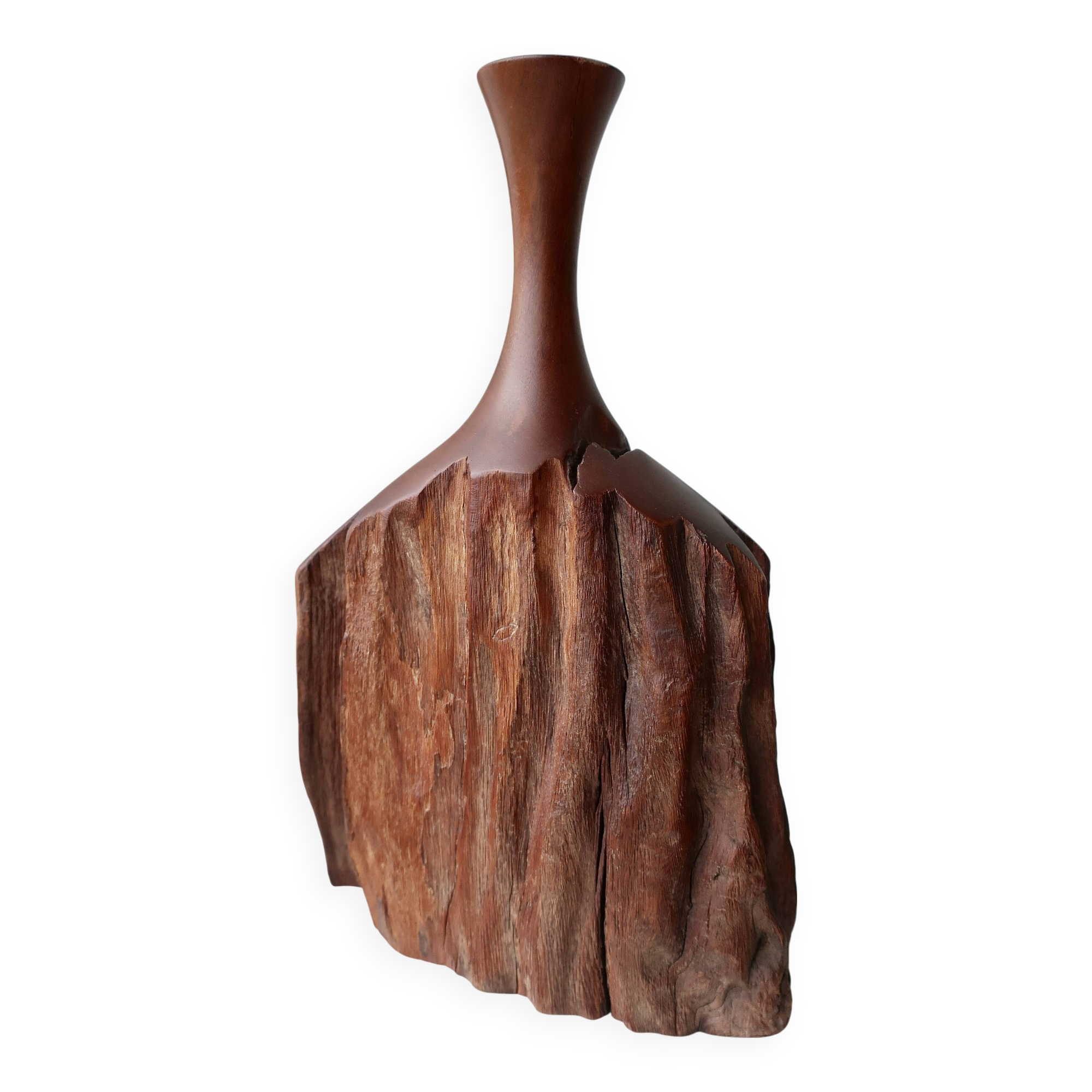 Vase Sculpture 20th Century Australian Rosewood DLG Doug Ayers