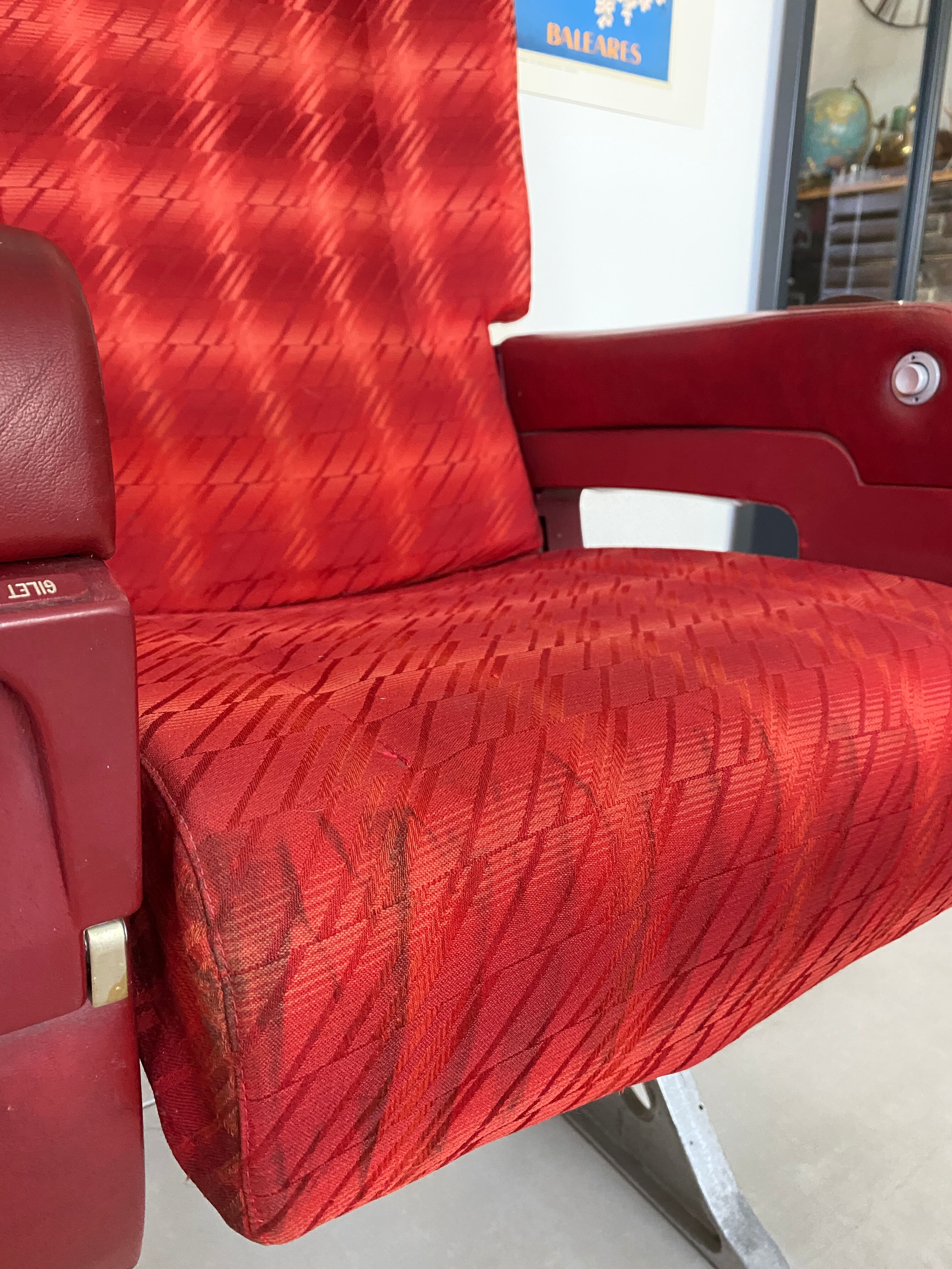 Vintage Air France aircraft chairs