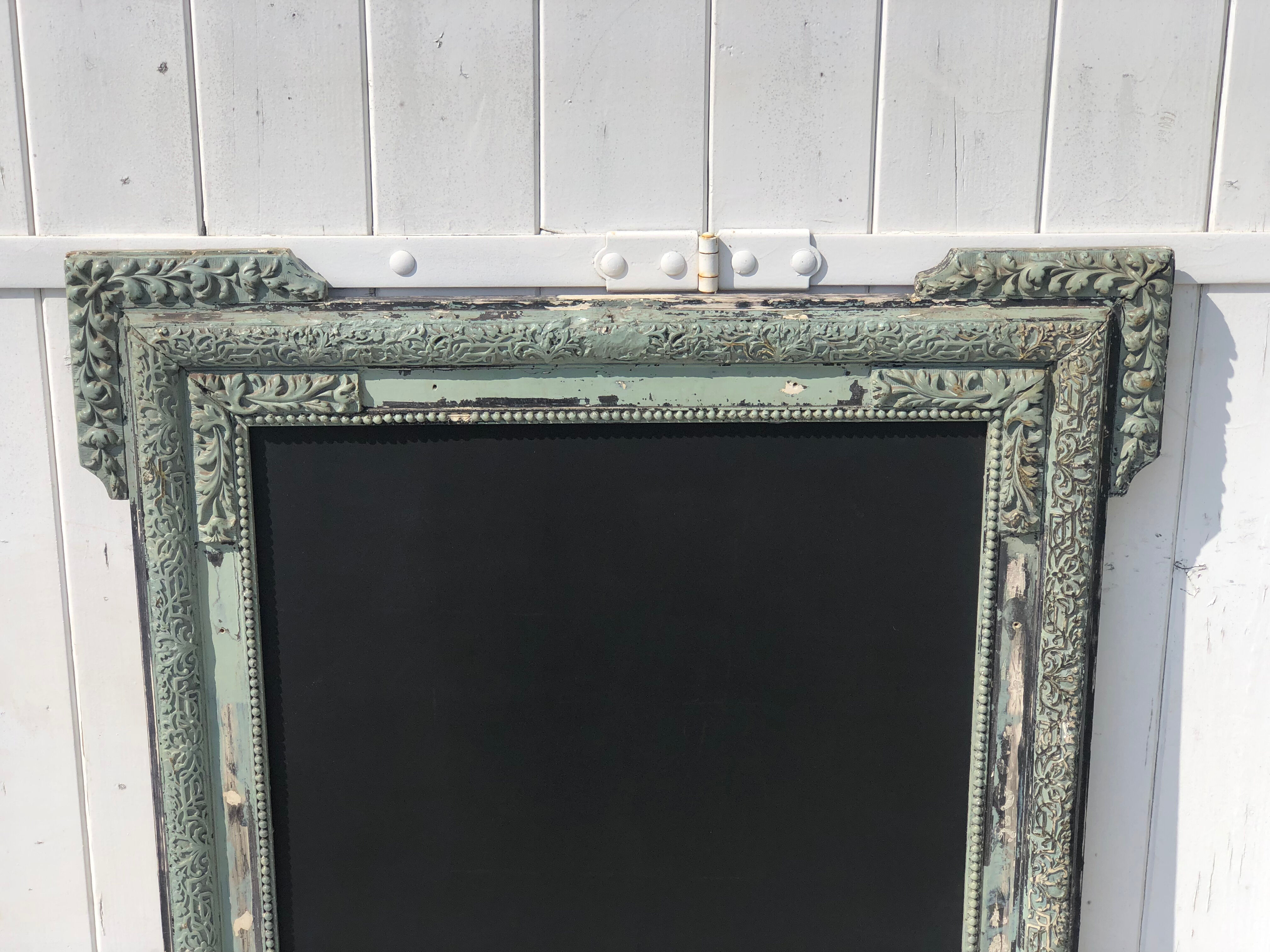Blackboard with old frame
