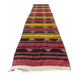 Vintage Turkish Kilim Runner , 340 x 82 cm