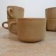 Service vintage 6 cups with saucers, sandstone Rhodaceram