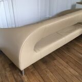 Léolux sofa in beige leather/cream new
