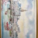Tableau Le croisic le quai de l’aiguillon Roland Chetelat 89