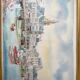 Painting Le Croisic the quay of the aiguille Roland Chetelat 89
