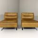 Special lounge chairs chrome & leather 1960’s