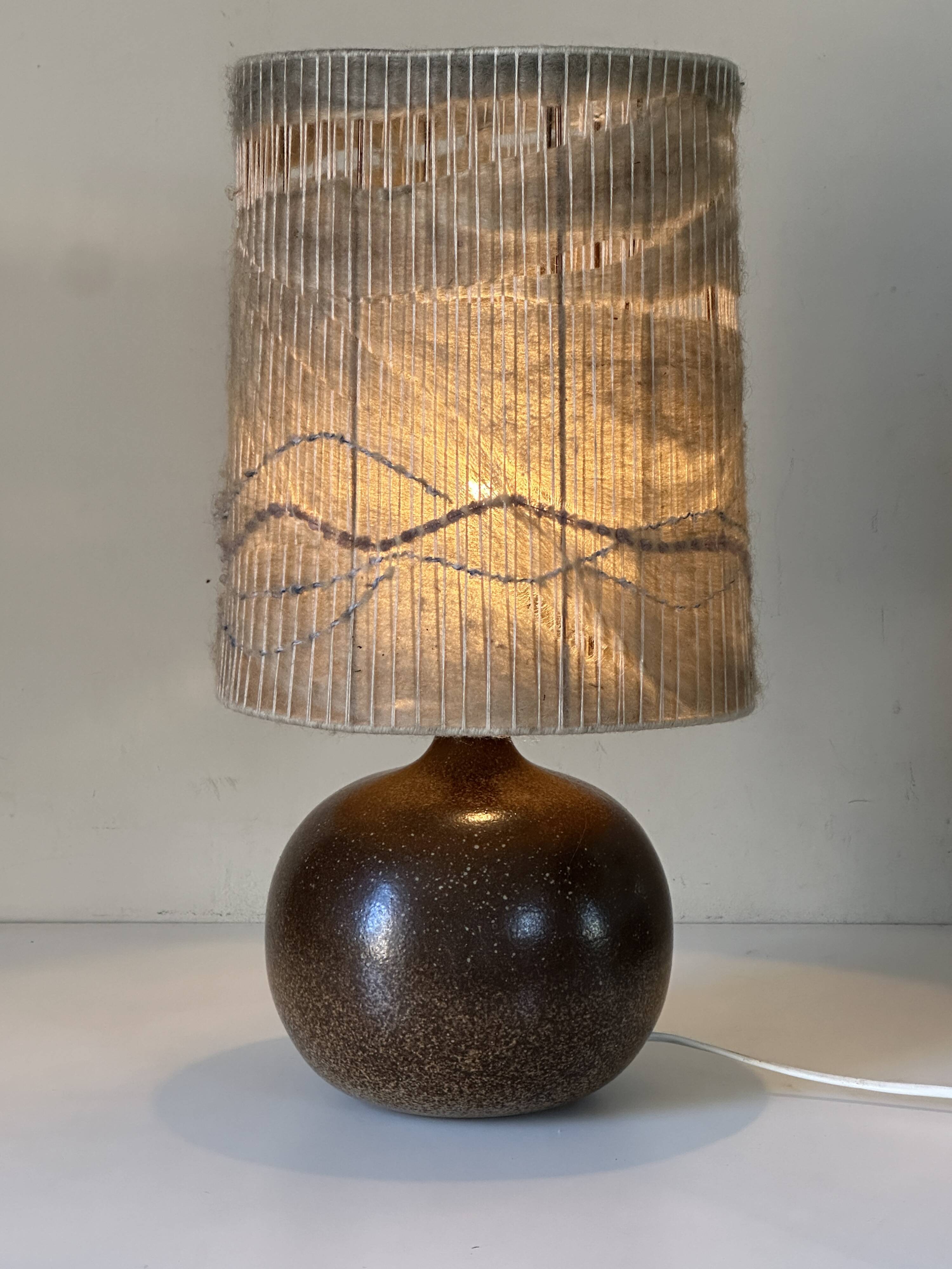 Vintage stoneware ceramic lamp from the 60s