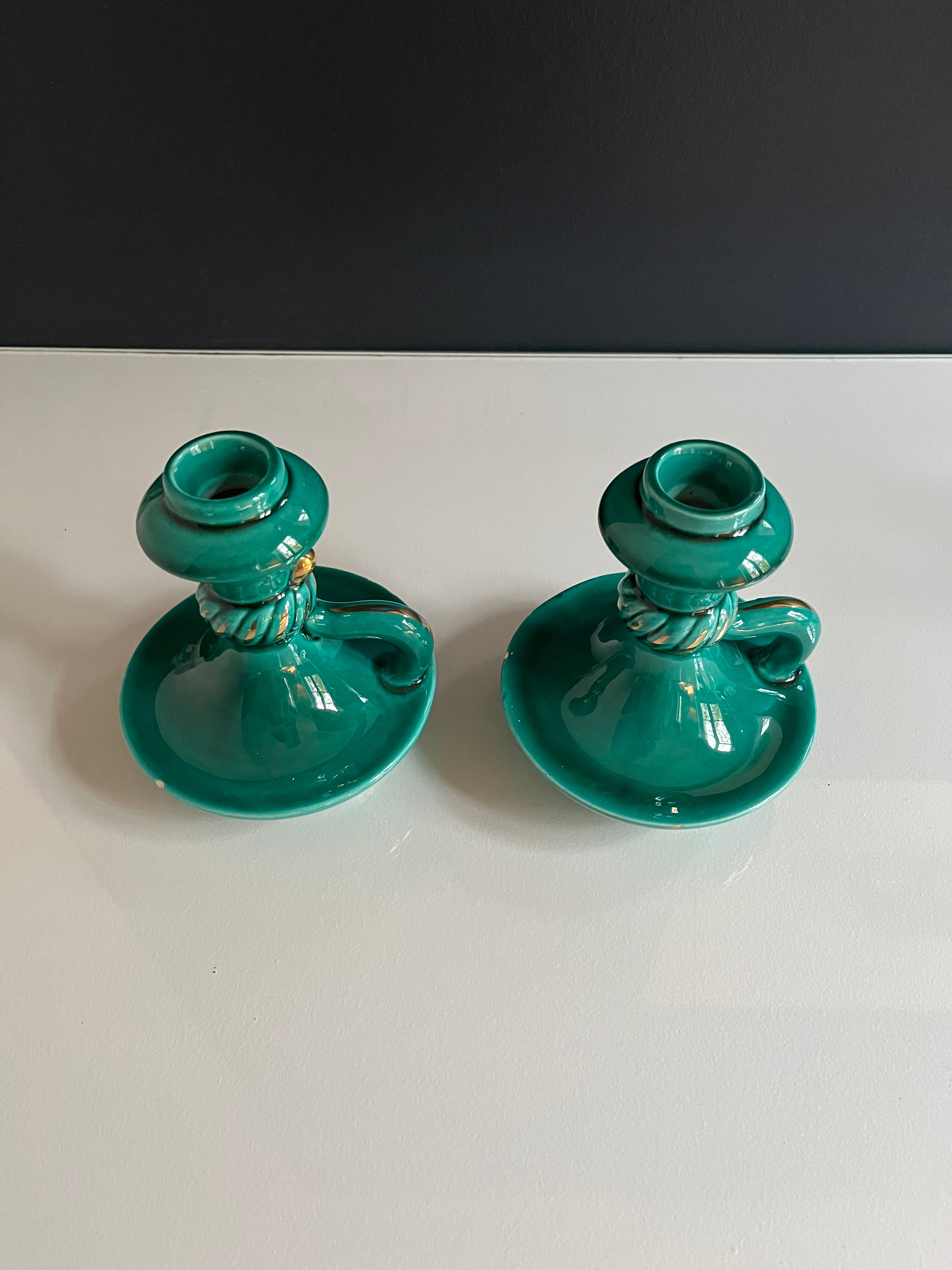 Pair of candle holders