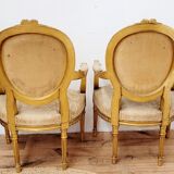 Louis XVI style living room in gilded wood