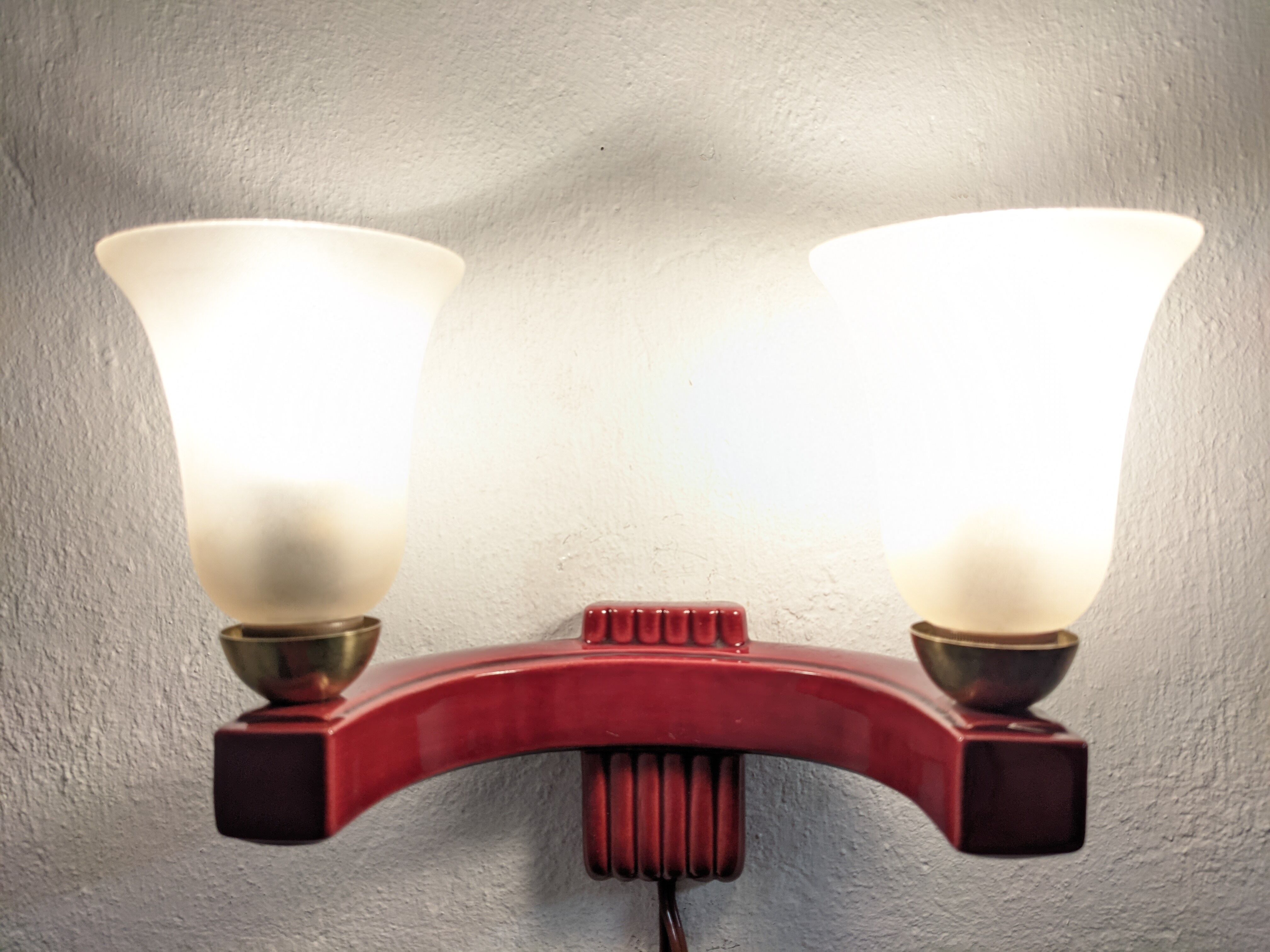 Ceramic art deco style applique