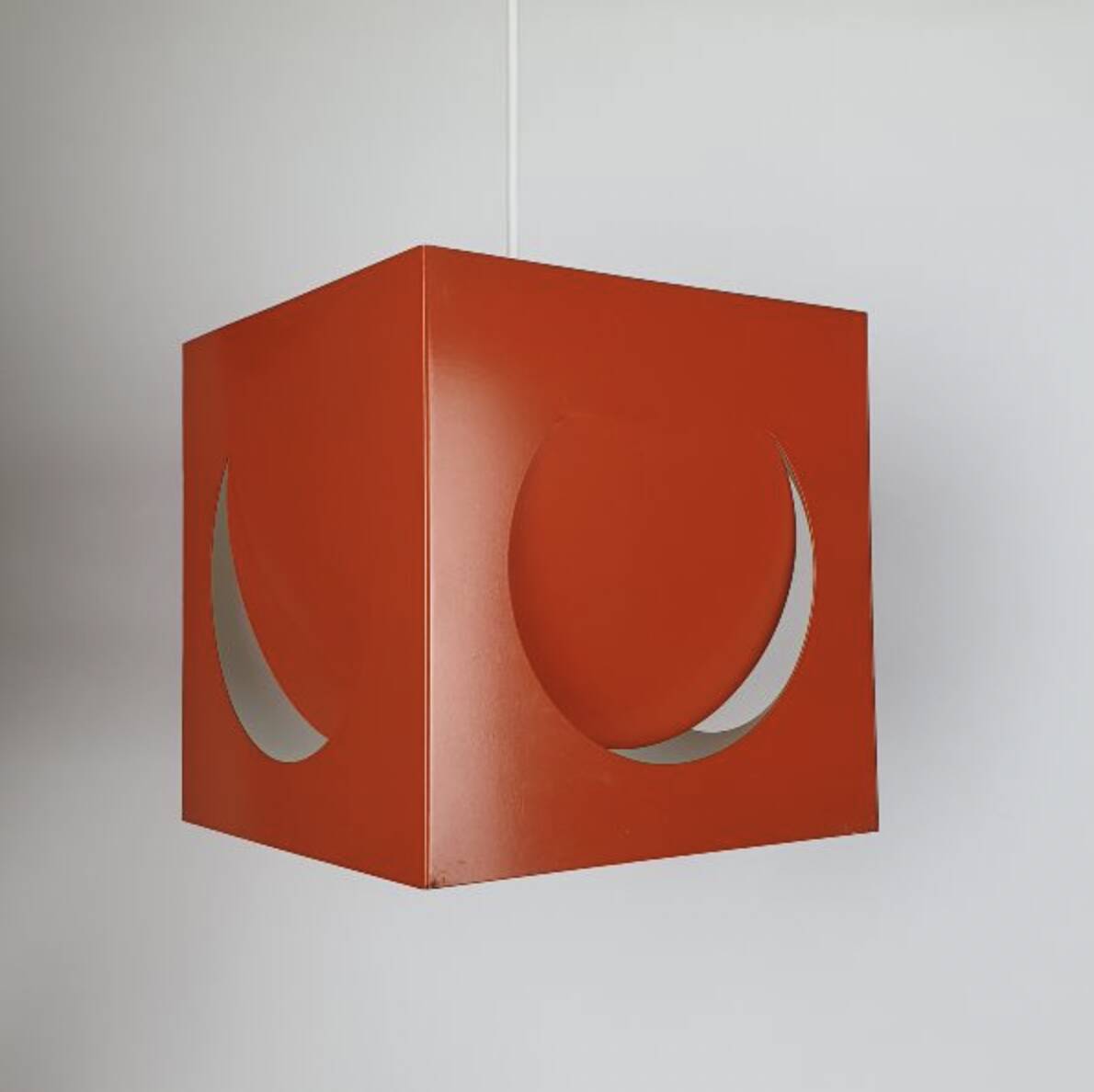 Vintage cube pendant lamp Stockmann Orno