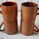Set of 4 mugs in glazed sandstone 70s