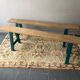 2 old farm benches