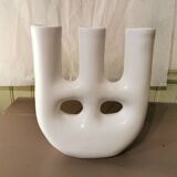 White Tadelakt Vase Morocco