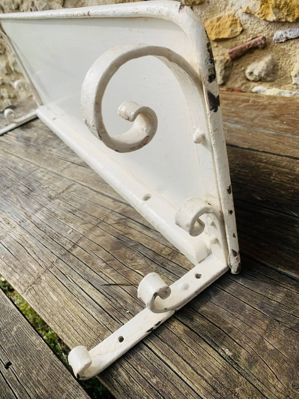 Pair of vintage garden wall shelves, circa 40's/50's