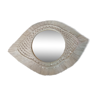 Mirror macramé eye 44x32cm