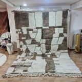 Tapis Berbère 300x200 cm - Motifs Abstraits en Tons Naturels