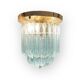 Lampe de plafond striée Murano, années 1980