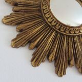 Golden sun mirror witch eye years 60 70 - 25x25cm