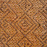 Wicker meal tray with vintage patterns