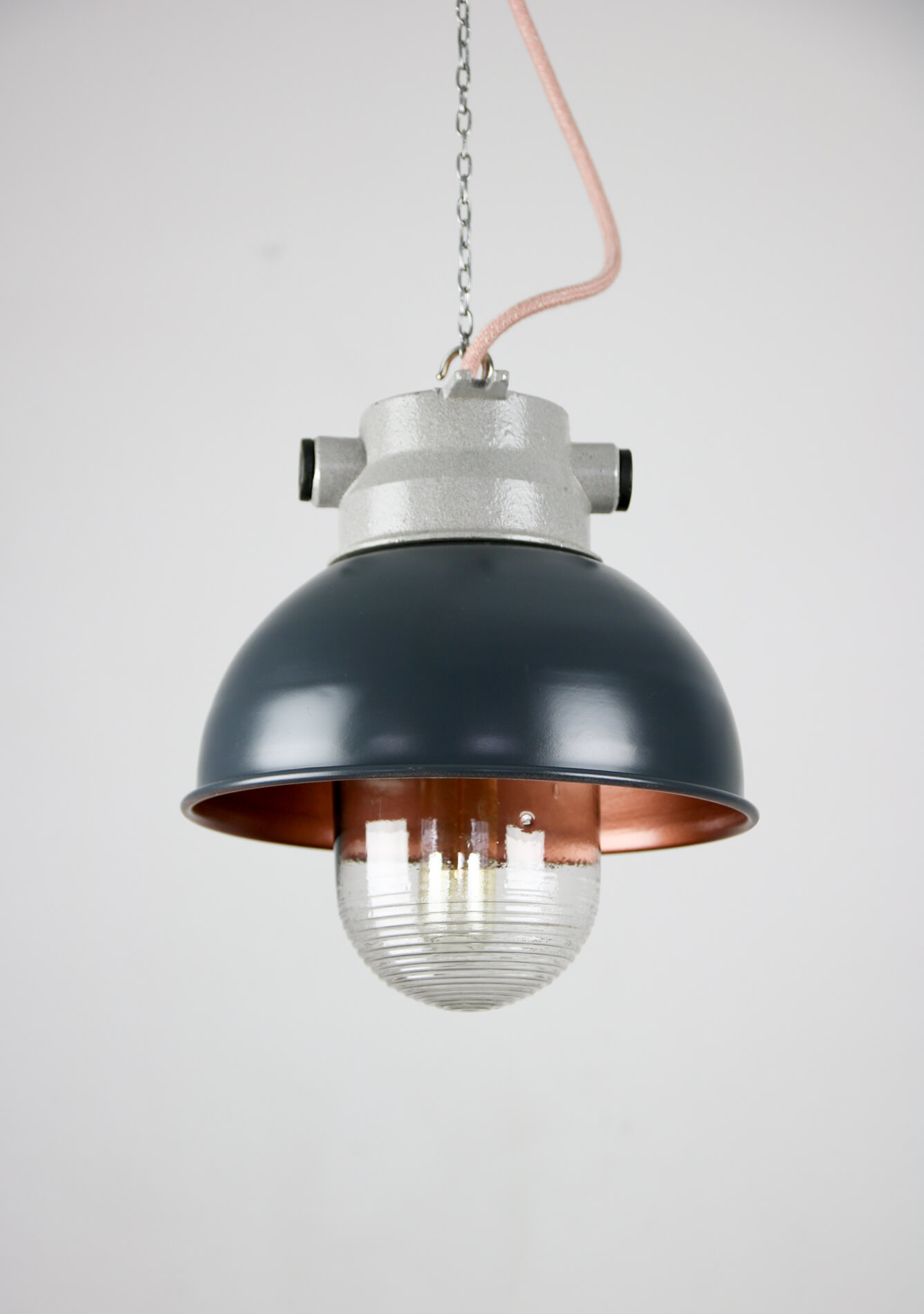 Vintage antracite industrial hanging light from TEP