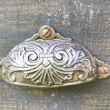 Old trading counter nine drawers black patina trade furniture