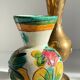 Vintage handcrafted ceramic and brass vases