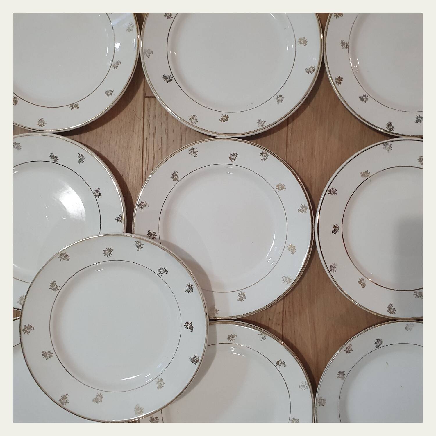 10 Sarreguemines dessert plates