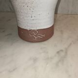 Ceramic pitcher signed by jeanne and norbert pierlot