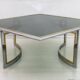 Mid-Century Modern Italian Chrome and Brass Coffee Table, 1970s