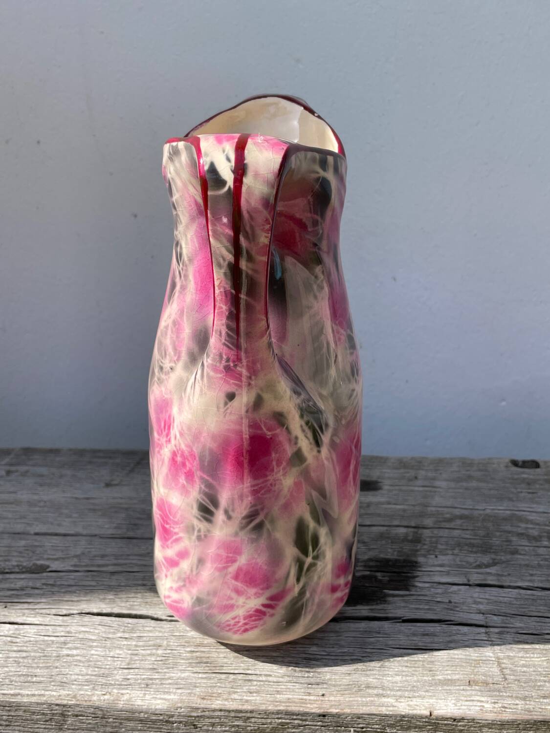 Art Deco pink ceramic vase